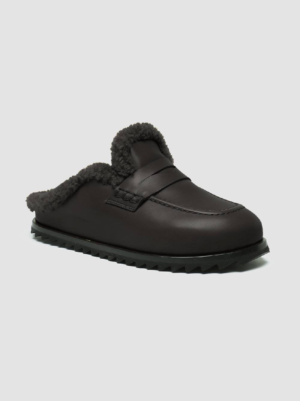 Officine Creative PELAGIE D’HIVER 007 Sabot in Pelle Marrone e Montone Economico
