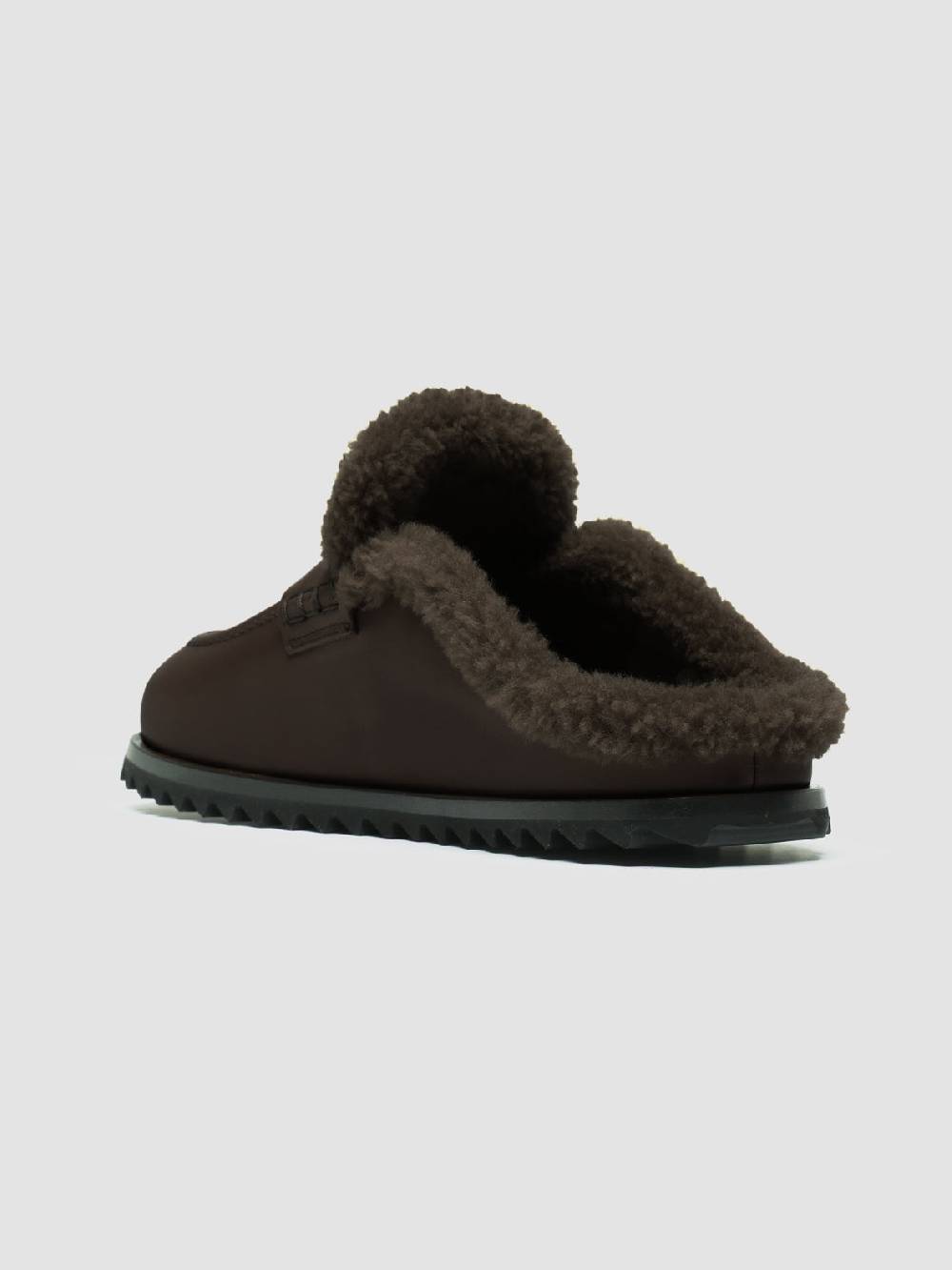 Officine Creative PELAGIE D’HIVER 007 Sabot in Pelle Marrone e Montone Economico