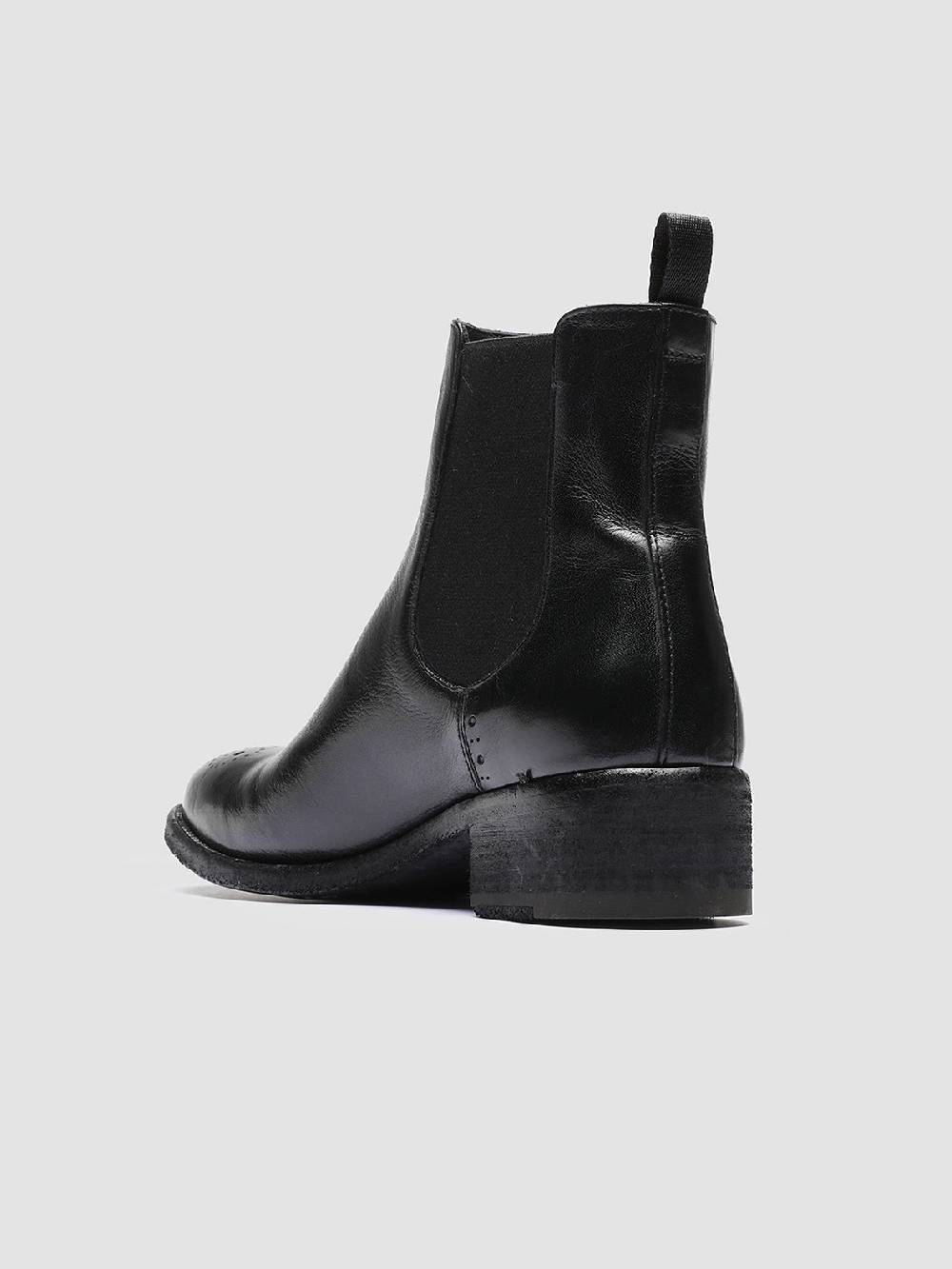 Officine Creative SELINE 002 Stivaletti Chelsea in Pelle Nera Outlet