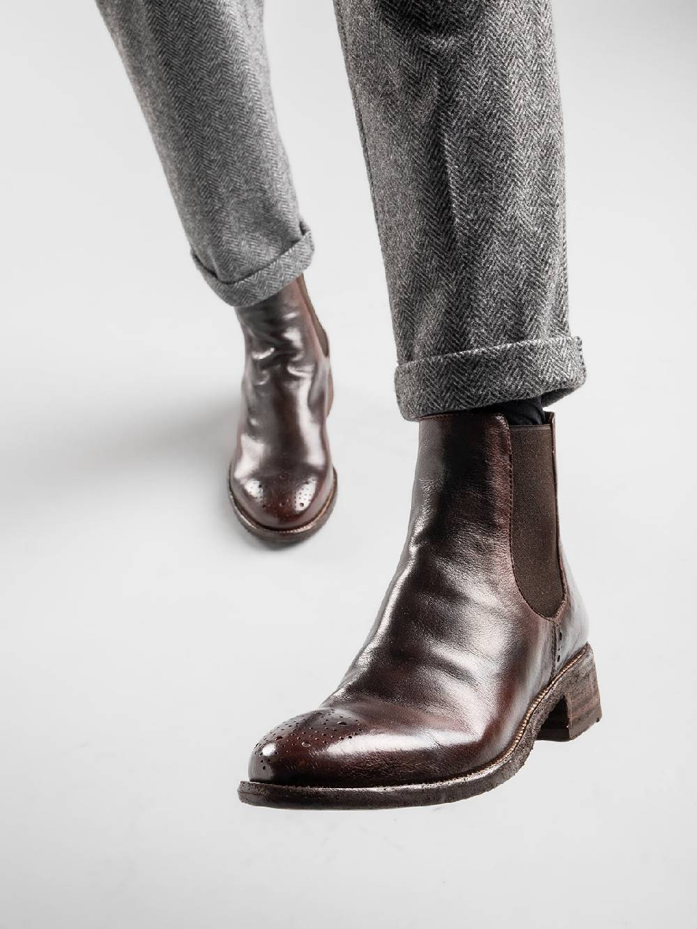 Officine Creative SELINE 002 Stivaletti Chelsea in Pelle Nera Outlet