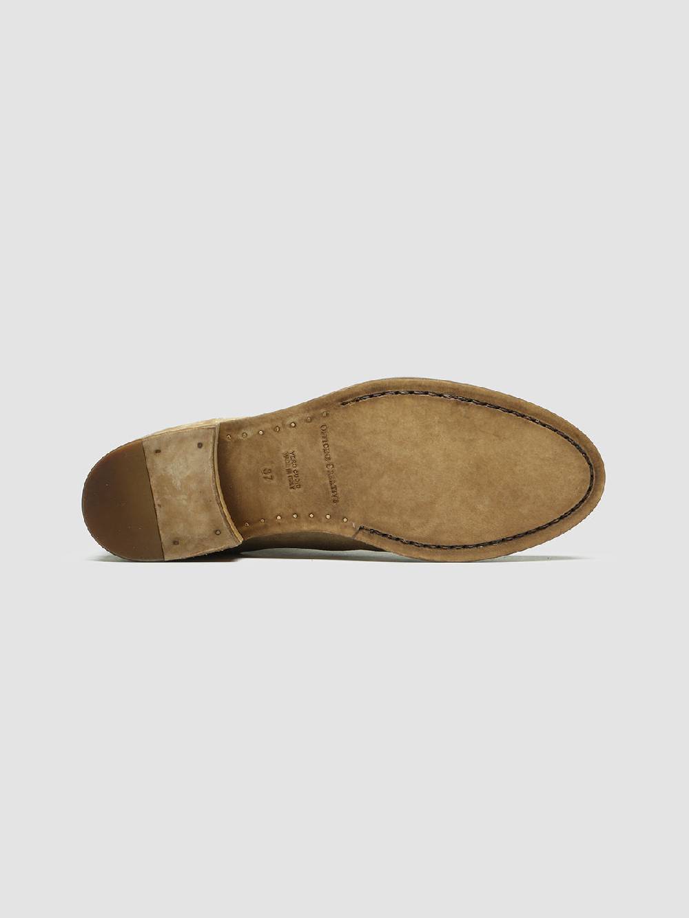 Officine Creative SELINE 029 Stivaletti Chelsea in Pelle Scamosciata Tortora Saldi