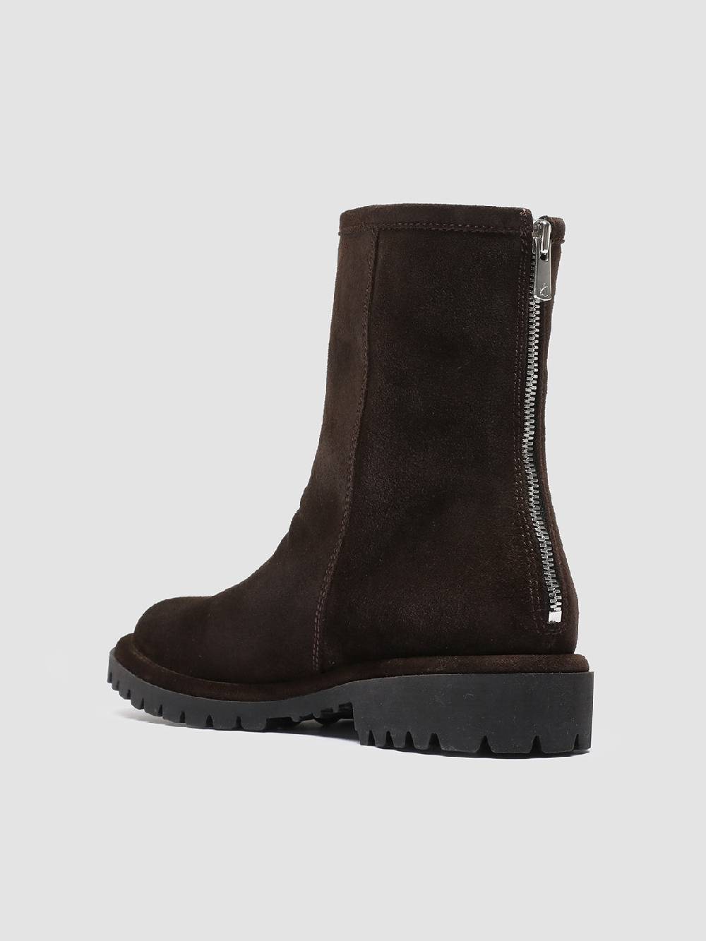 Officine Creative SPECTACULAR W 111 Stivali con Zip in Pelle Scamosciata Marrone Vendite Flash