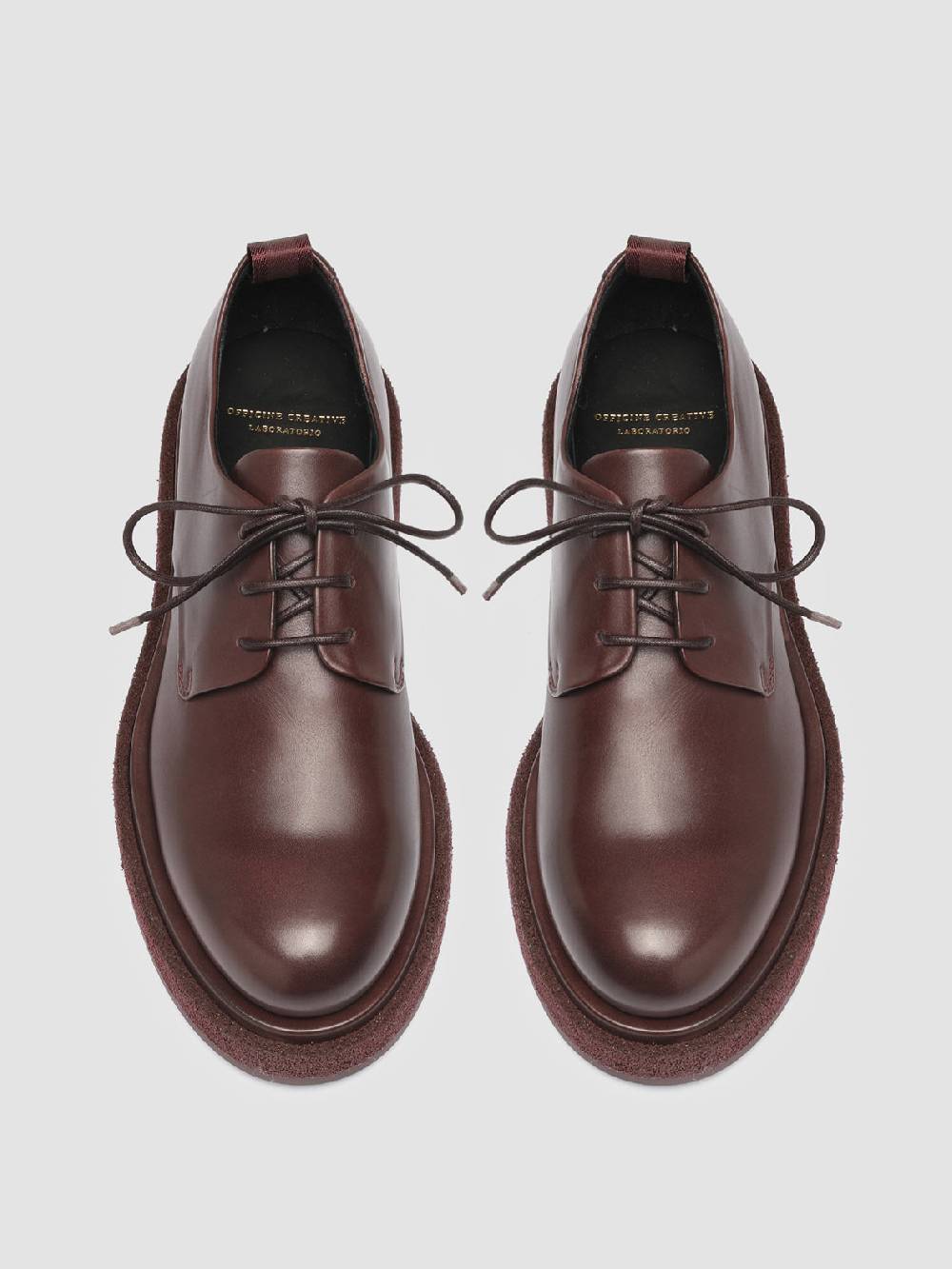 Officine Creative TONAL 100 Derby in Pelle Bordeaux Negozio