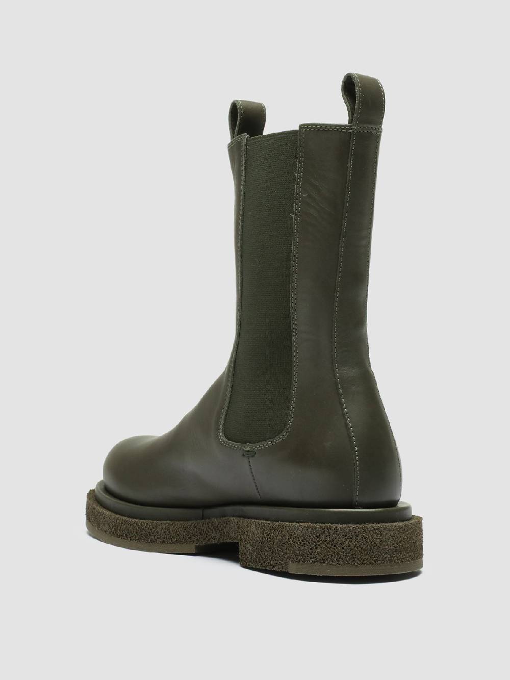 Officine Creative TONAL 105 Stivaletti Chelsea in Pelle Verde Nuova