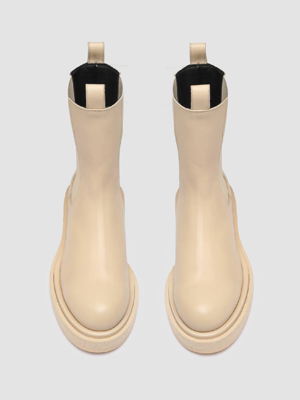 Officine Creative TONAL 105 Stivaletti Chelsea in Pelle Avorio Moda