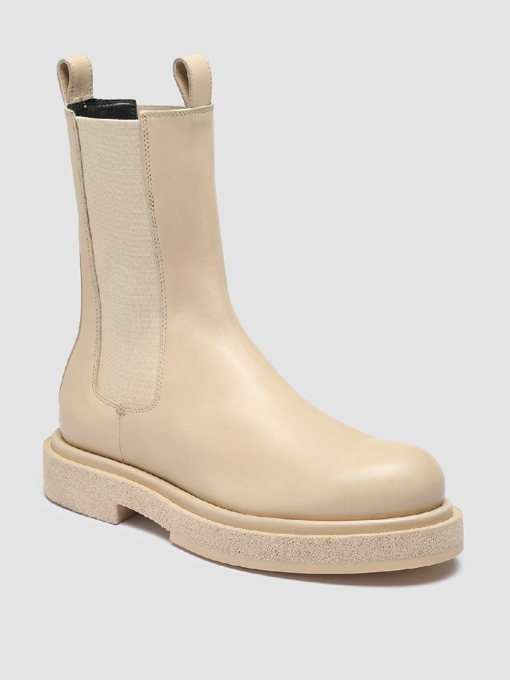 Officine Creative TONAL 105 Stivaletti Chelsea in Pelle Avorio Moda