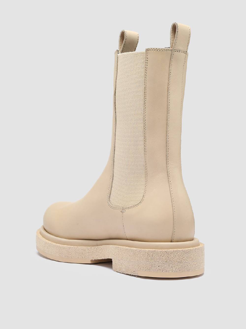 Officine Creative TONAL 105 Stivaletti Chelsea in Pelle Avorio Moda