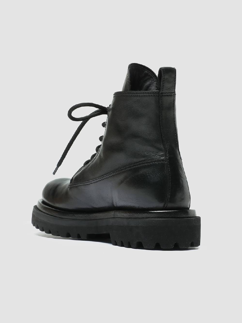 Officine Creative WISAL DD 105 Stivali stringati in Pelle Nera Italy