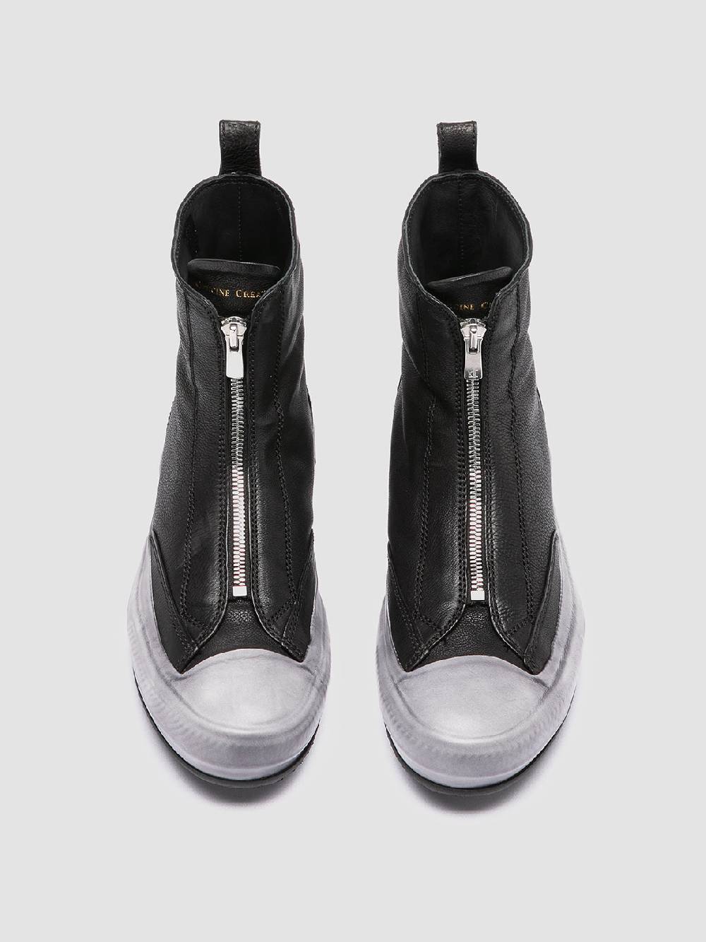 Officine Creative MES 109 Sneaker Alte in Pelle Nera In Linea