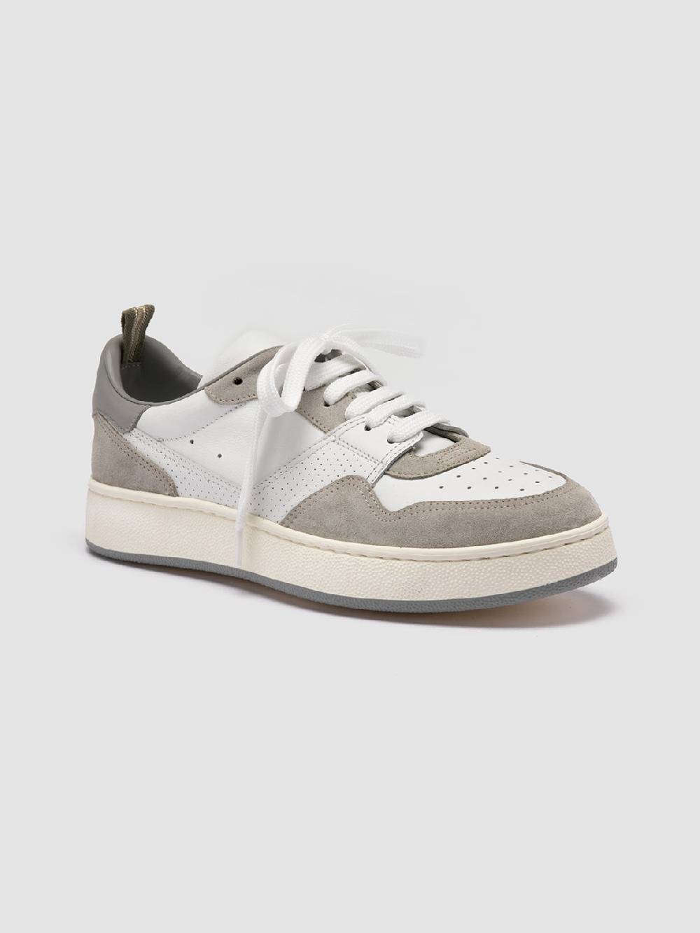 Officine Creative MOWER 120 Sneakers Basse in Pelle e Camoscio Bianca Qualità Garantita