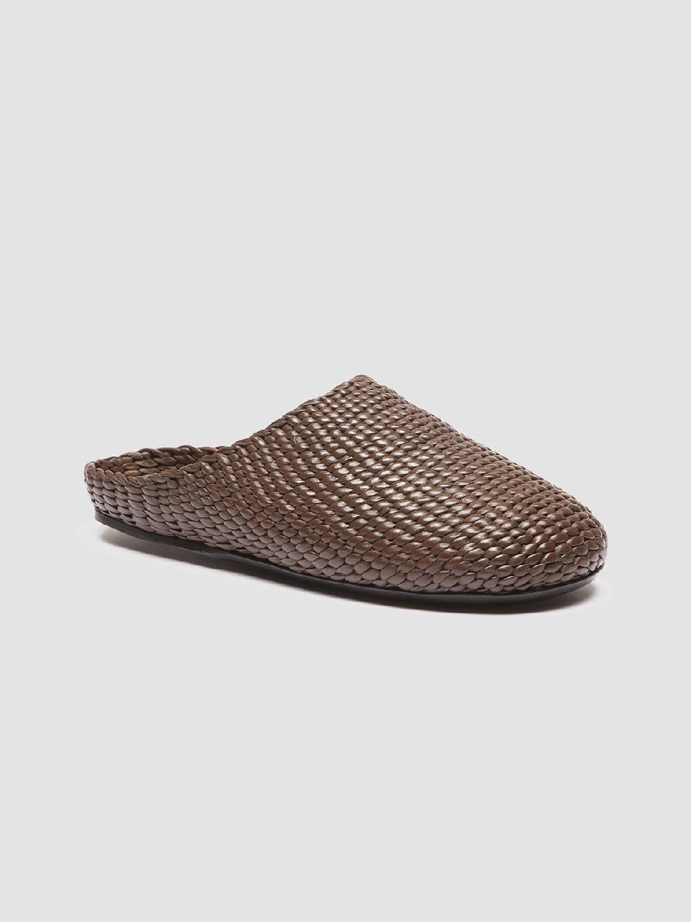 Officine Creative POLLY 001 Sabot in Pelle Marrone Negozi Online