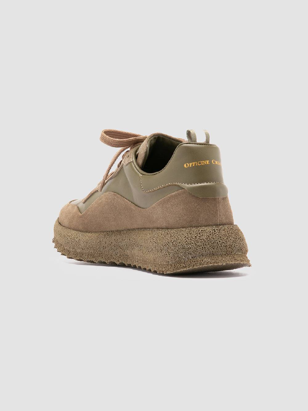 Officine Creative RACE RUBREX 101 Sneakers Basse in Pelle e Camoscio Verde Outlet
