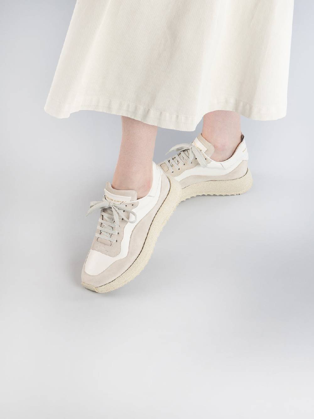 Officine Creative RACE RUBREX 101 Sneakers Basse in Pelle e Camoscio Verde Outlet