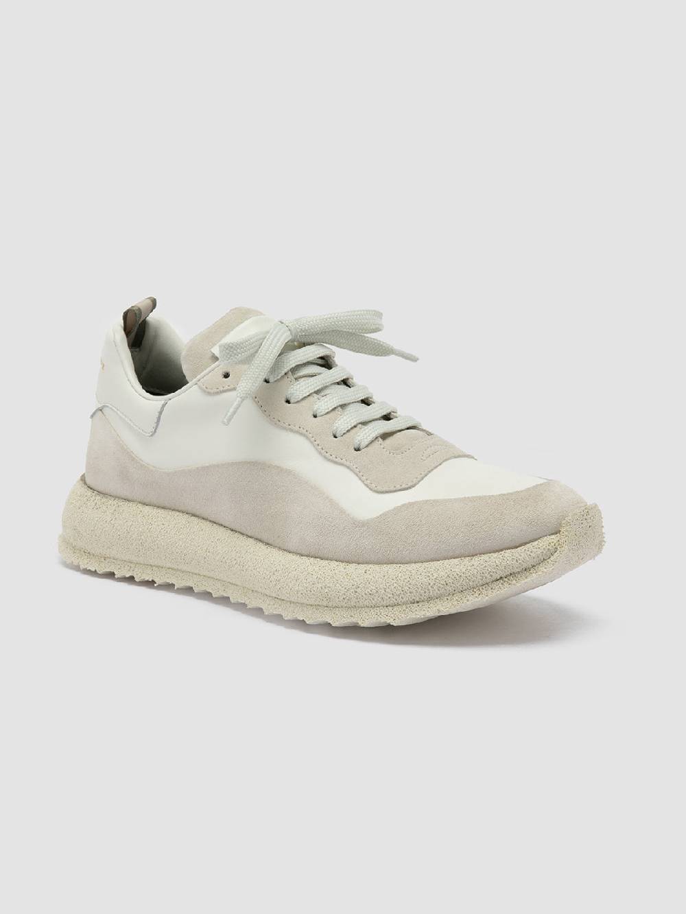 Officine Creative RACE RUBREX 101 Sneakers Basse in Pelle e Camoscio Bianca Saldi