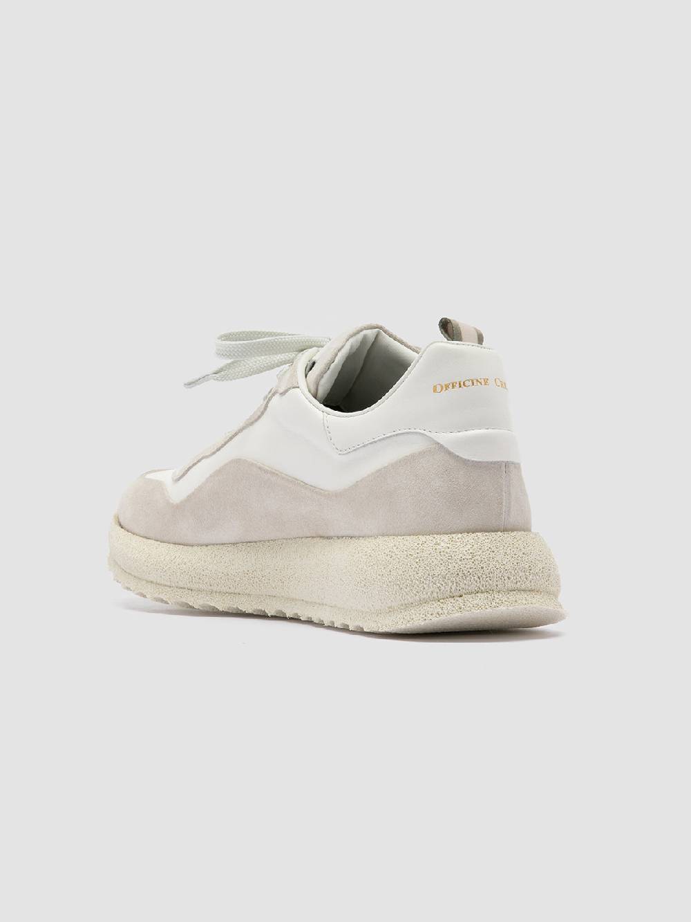 Officine Creative RACE RUBREX 101 Sneakers Basse in Pelle e Camoscio Bianca Saldi