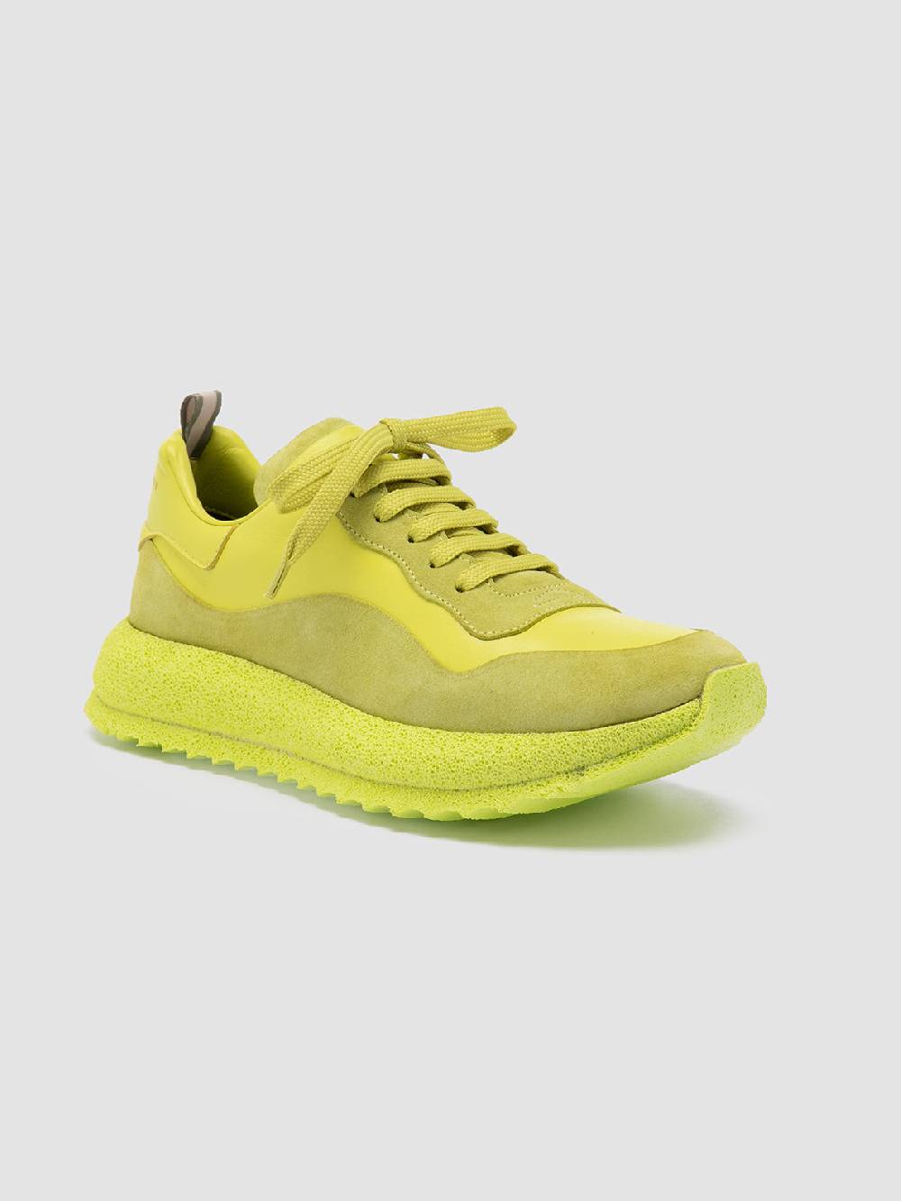 Officine Creative RACE RUBREX 101 Sneakers Basse in Pelle e Camoscio Gialla Offerte