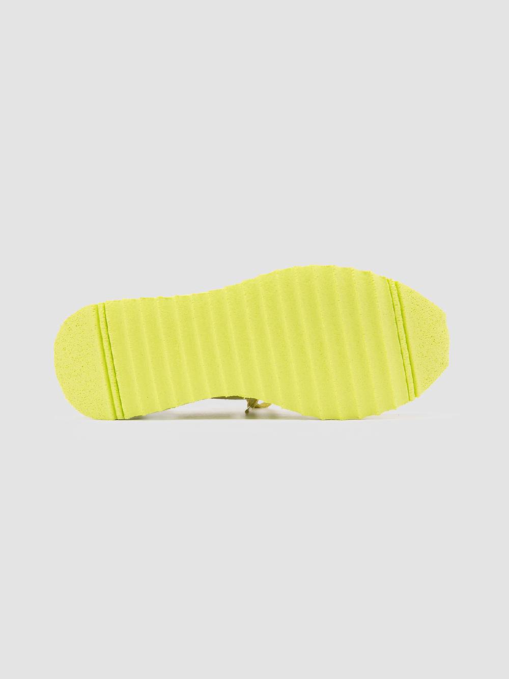 Officine Creative RACE RUBREX 101 Sneakers Basse in Pelle e Camoscio Gialla Offerte
