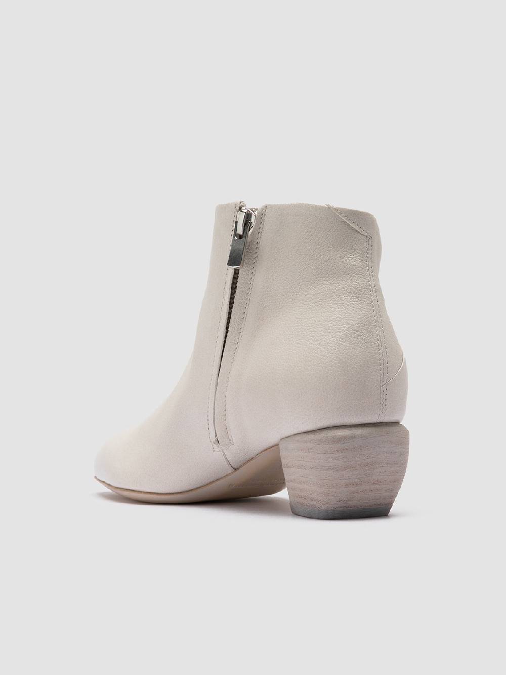 Officine Creative SALLY 030 Stivaletti con Zip in Pelle Bianca Vendita Calda