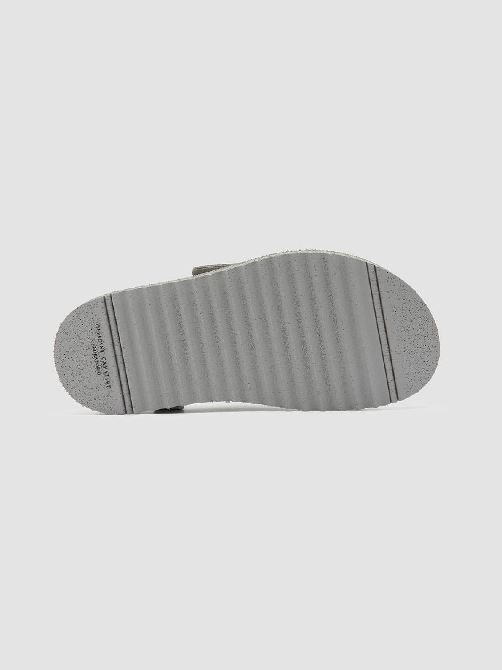 Officine Creative SANDS 106 Sandali Slide in Pelle Scamosciata Grigia Vendita Economica
