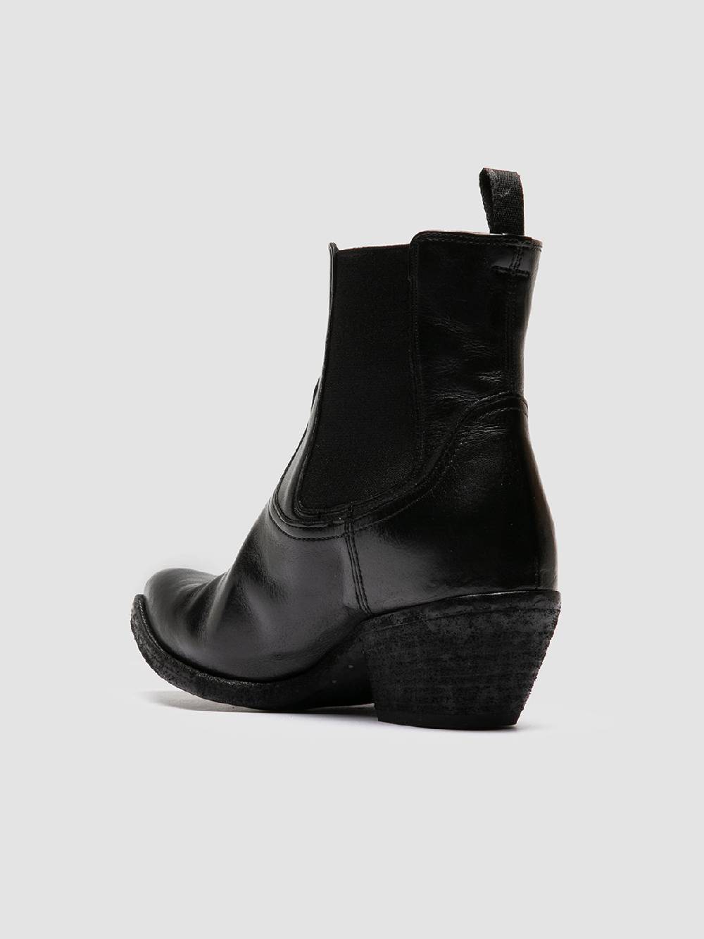 Officine Creative WANDA DD 102 Stivaletti Chelsea in Pelle Nera In Saldo