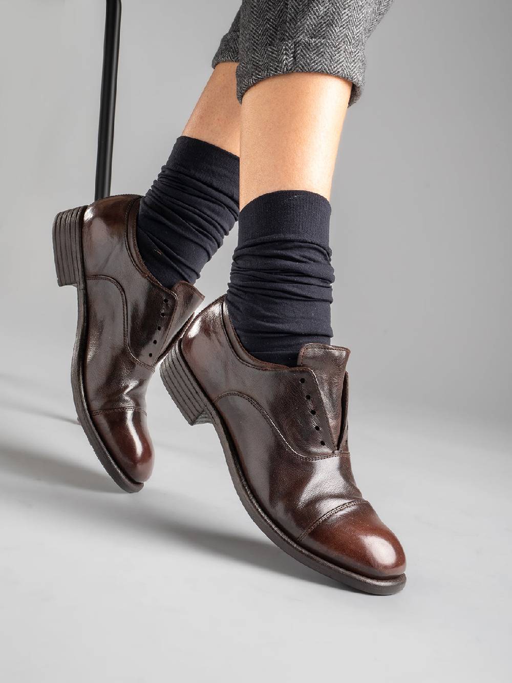 Officine Creative CALIXTE 003 Oxford in Pelle Marrone 2025