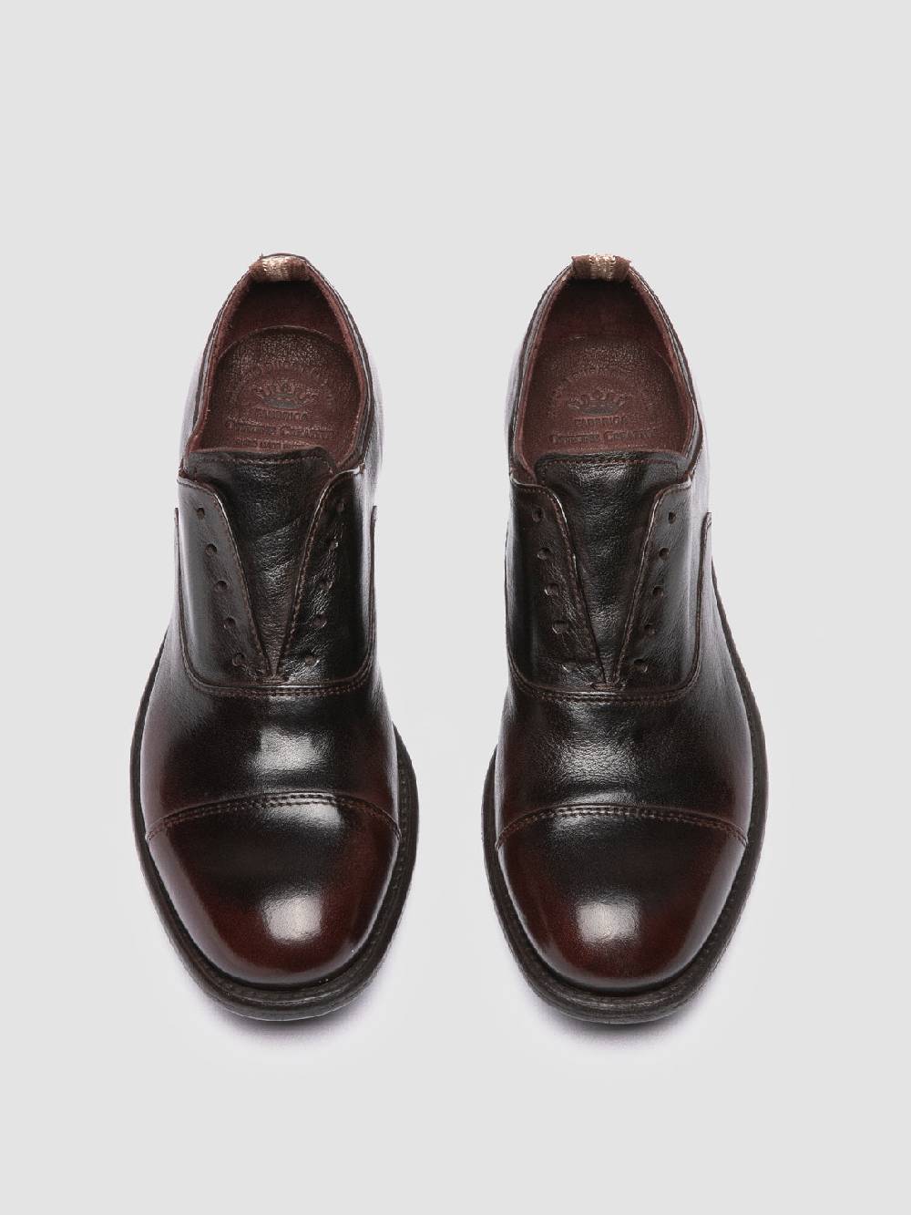 Officine Creative CALIXTE 003 Oxford in Pelle Marrone In Linea
