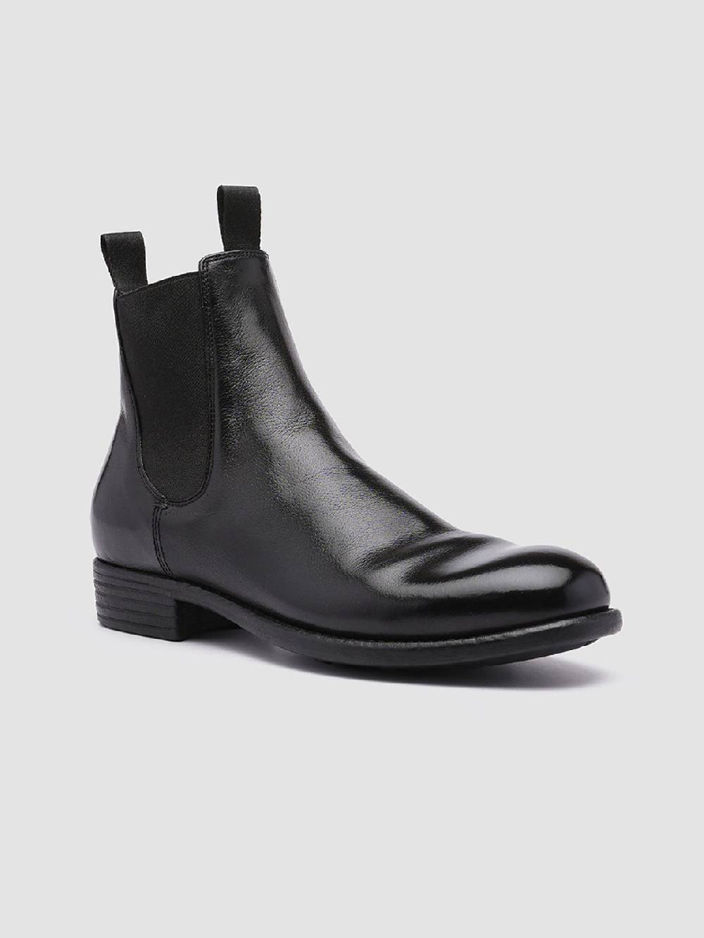 Officine Creative CALIXTE 004 Stivaletti Chelsea in Pelle Nera Nuovo