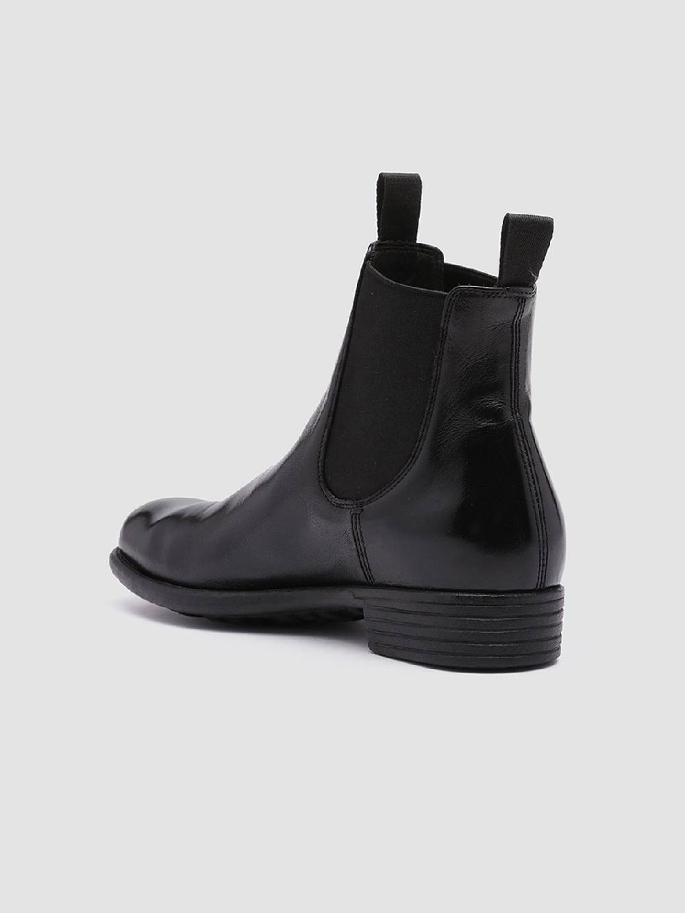 Officine Creative CALIXTE 004 Stivaletti Chelsea in Pelle Nera Nuovo