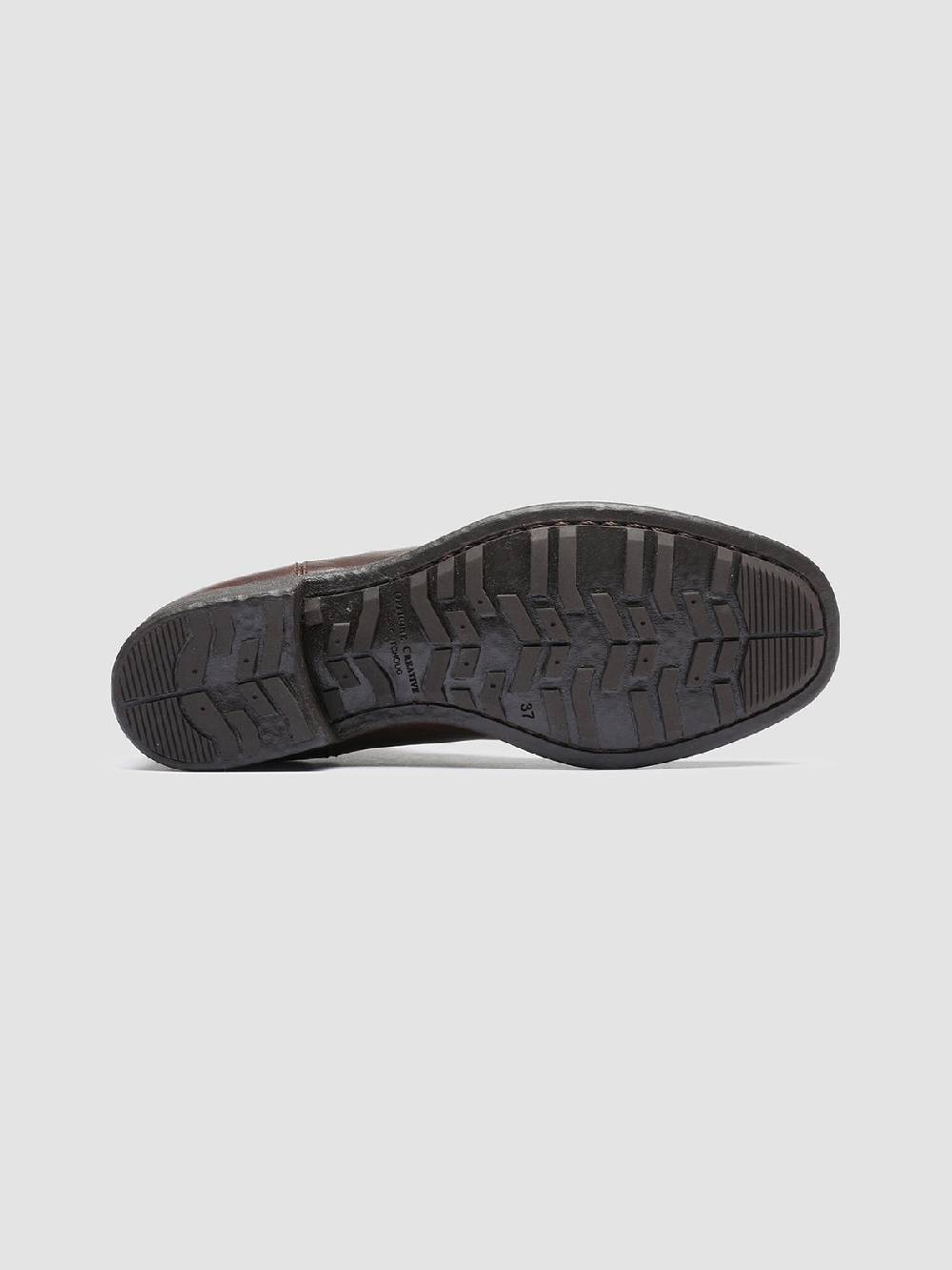 Officine Creative CALIXTE 004 Stivaletti Chelsea in Pelle Marrone Qualità