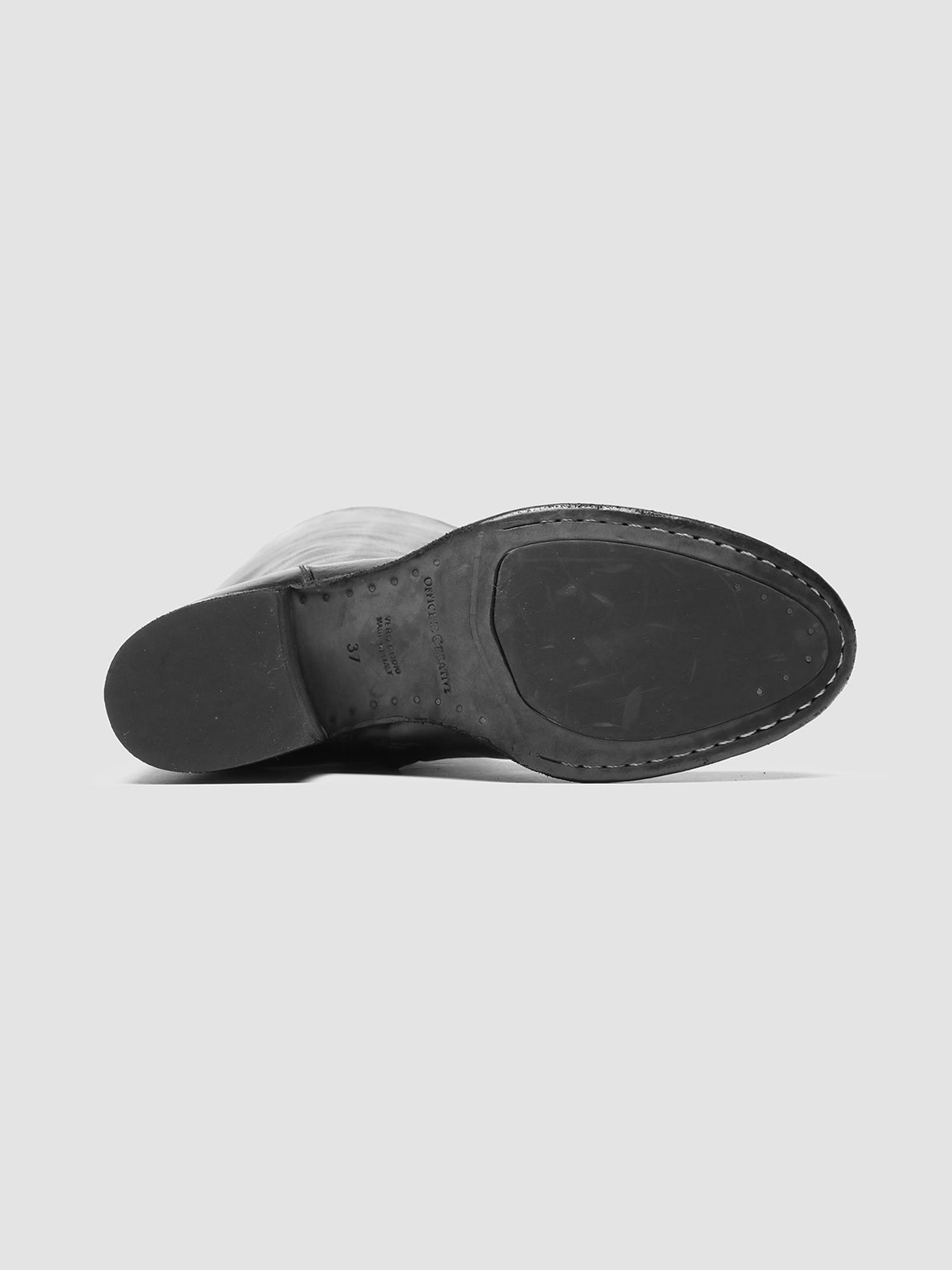 Officine Creative DENNER 116 Stivali Zip in Pelle Nera Vendita