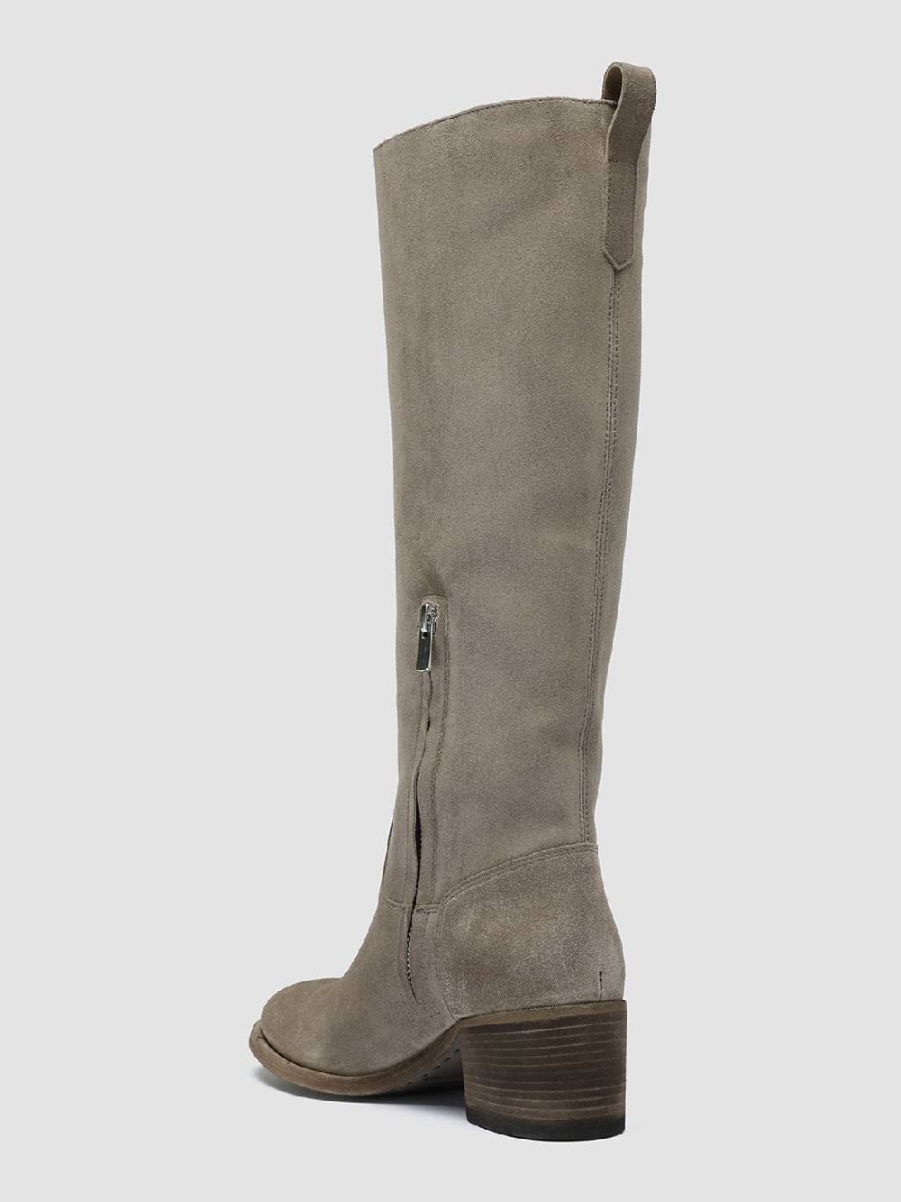 Officine Creative DENNER 116 Stivali Zip in Camoscio Grigio Spedizione Gratuita