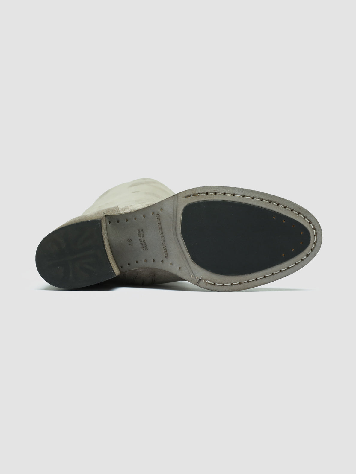 Officine Creative DENNER 116 Stivali Zip in Camoscio Grigio Spedizione Gratuita