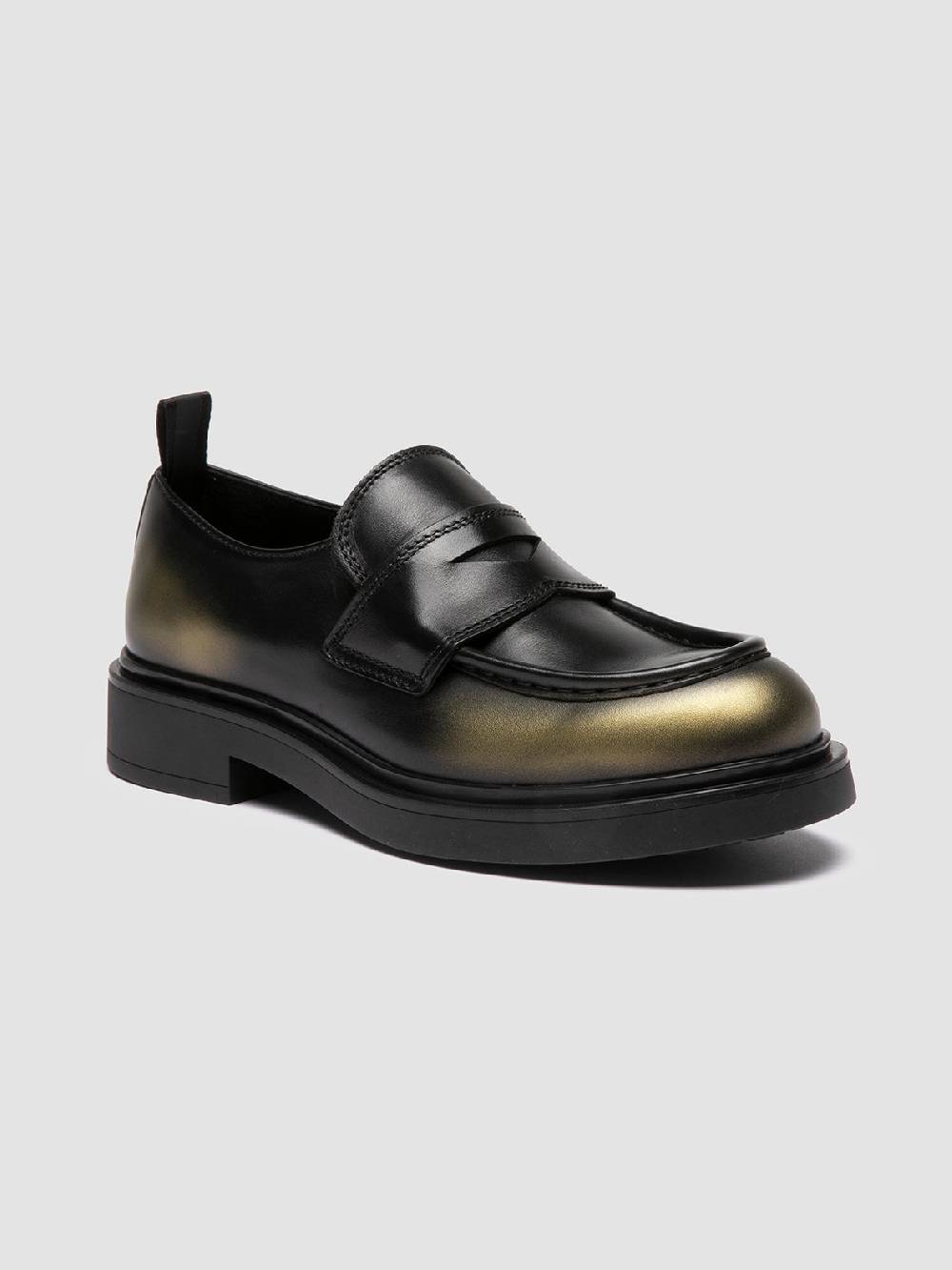 Officine Creative ENGINEER 101 Mocassini Penny in Pelle Metallizzata Pezzi Unici