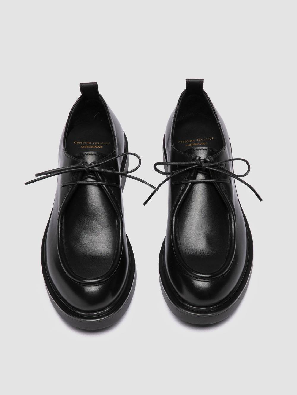 Officine Creative ENGINEER 102 Derby in Pelle Nera Soddisfazione Garantita