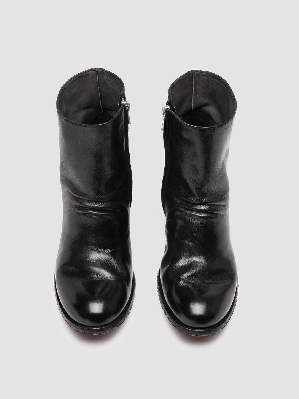 Officine Creative GODEAU 001 Stivali con Zip in Pelle Nera Negozi Online