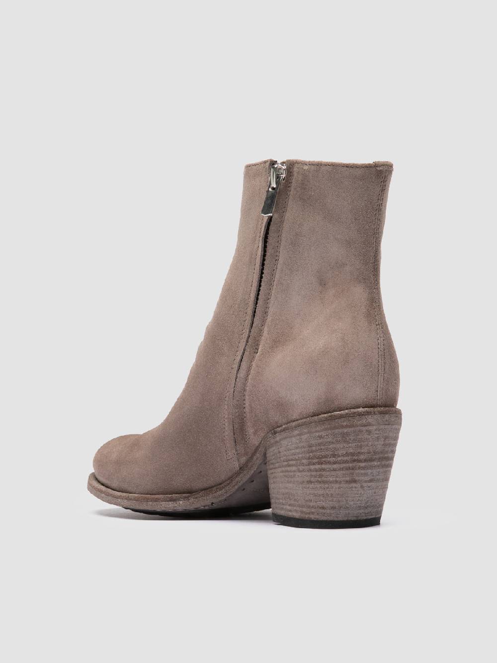 Officine Creative GODEAU 001 Stivali con Zip in Pelle Scamosciata Tortora Acquista Ora
