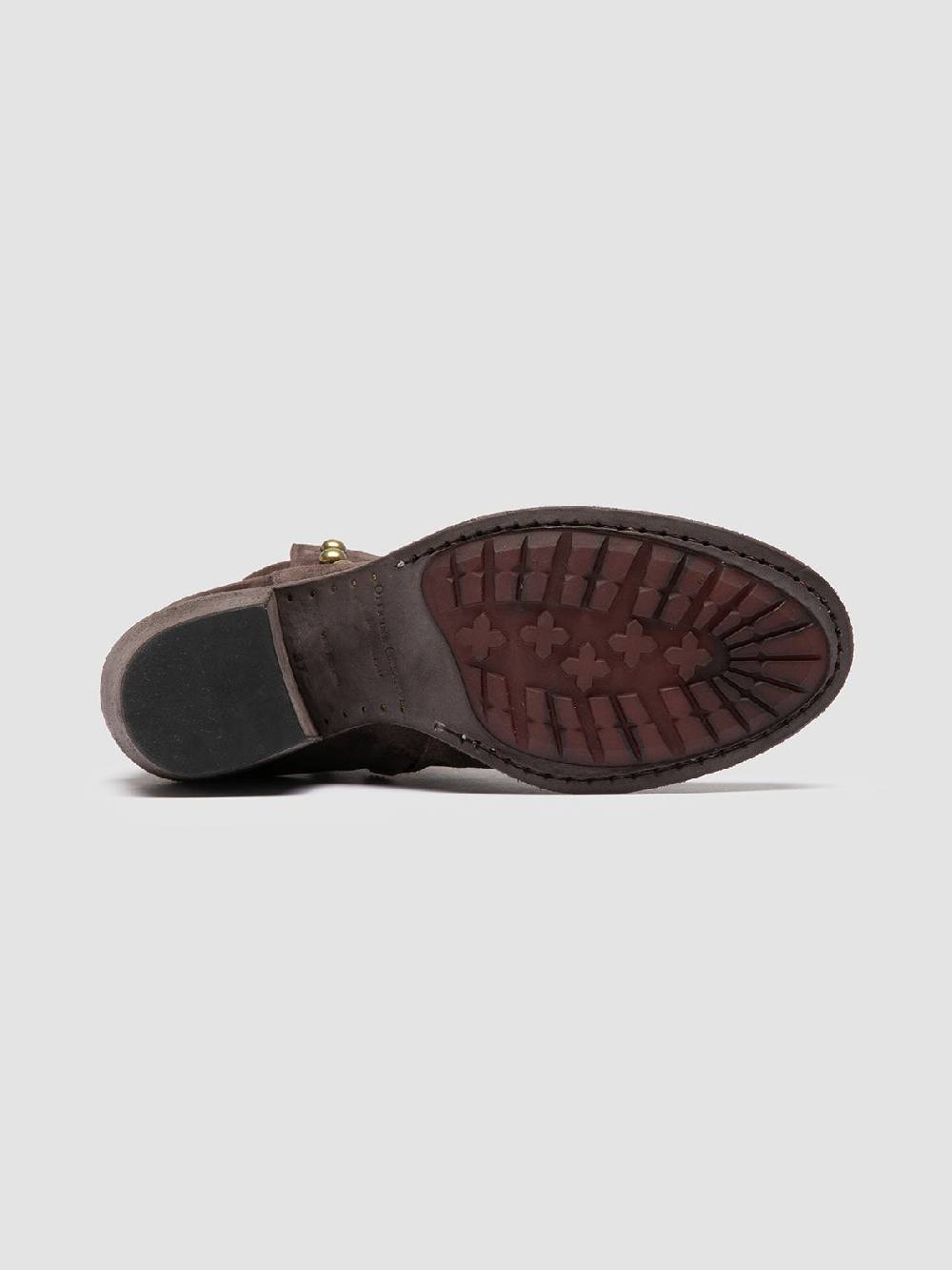 Officine Creative GODEAU 004 Stivali con Zip in Pelle Scamosciata Marrone Promozione Limitata