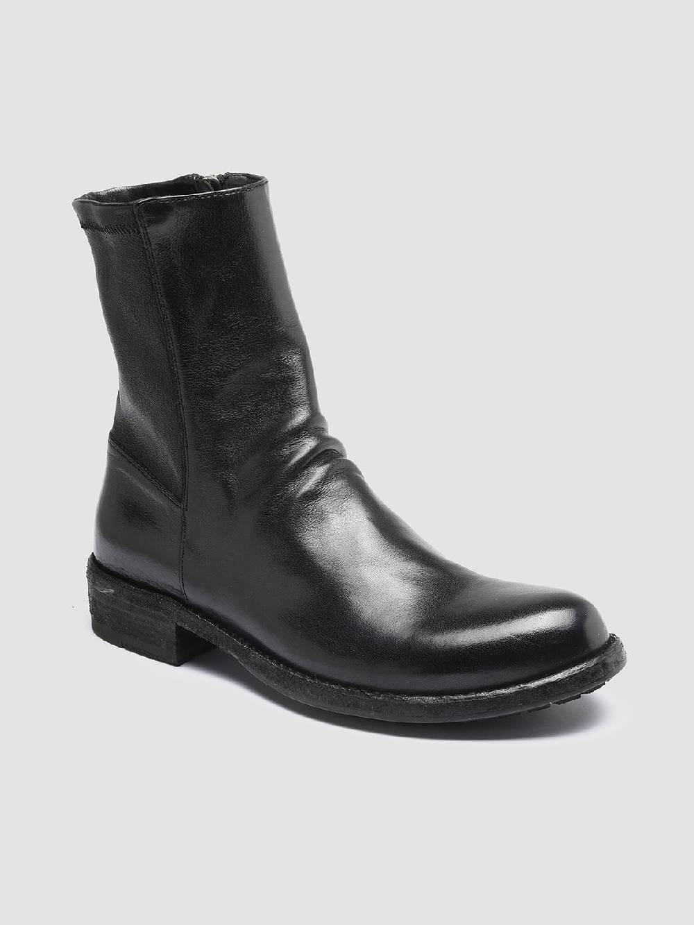 Officine Creative LEGRAND 203 Stivaletti in Pelle Nera Fino Al -60%