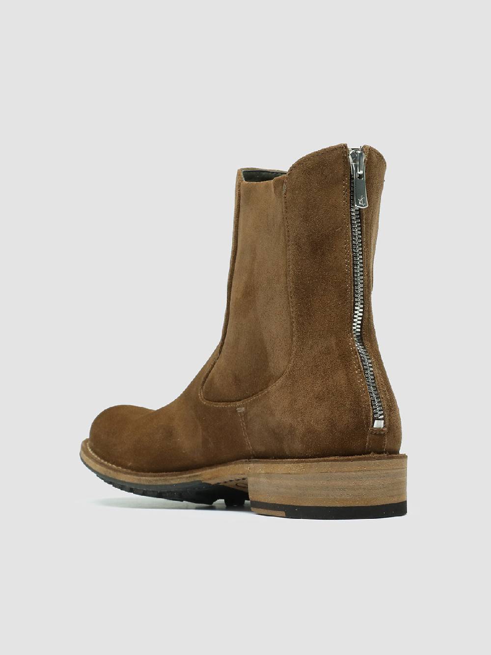 Officine Creative LEGRAND 229 Stivali Zip in Camoscio Marrone Prezzo Ridotto