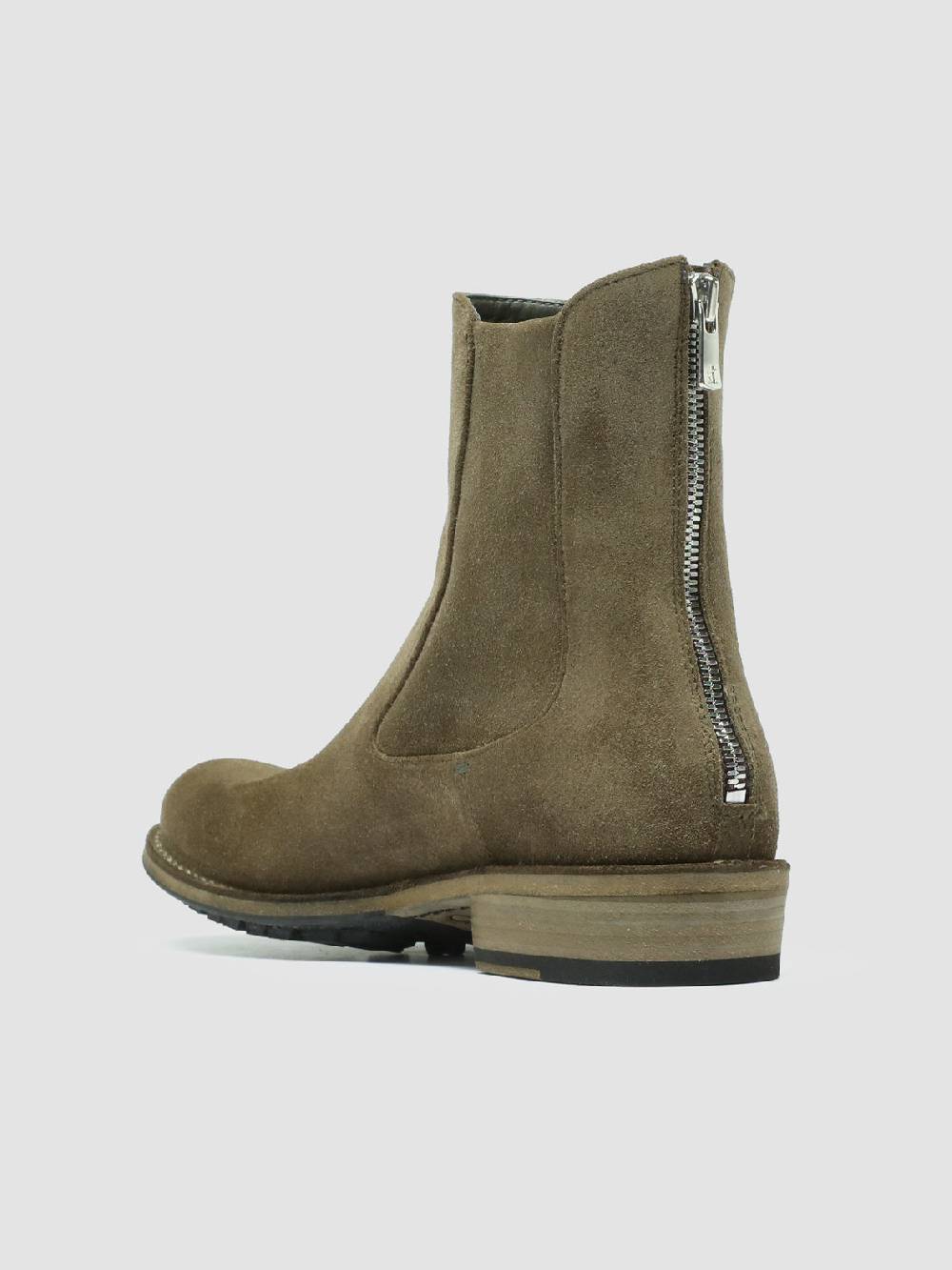 Officine Creative LEGRAND 229 Stivali Zip in Camoscio Tortora Vendita Calda