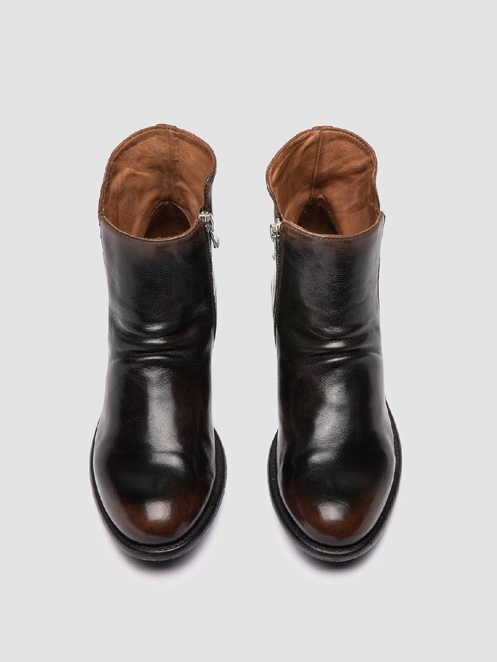 Officine Creative LIS 001 Stivali con Zip in Pelle Marrone Vendita Economica