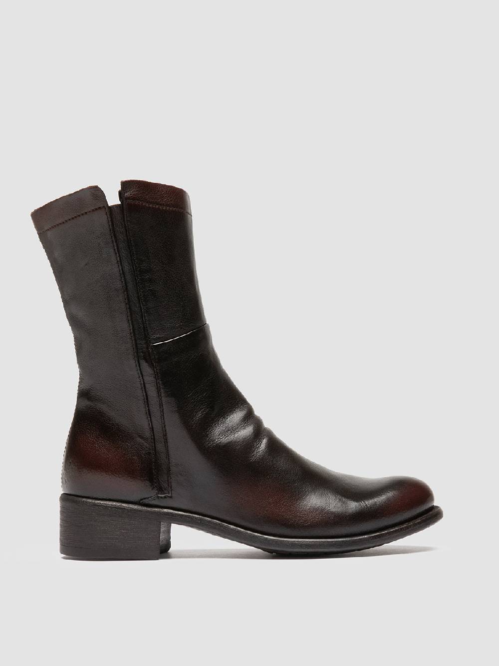 Officine Creative LIS 002 Stivali con Zip in Pelle Marrone Vendite Flash