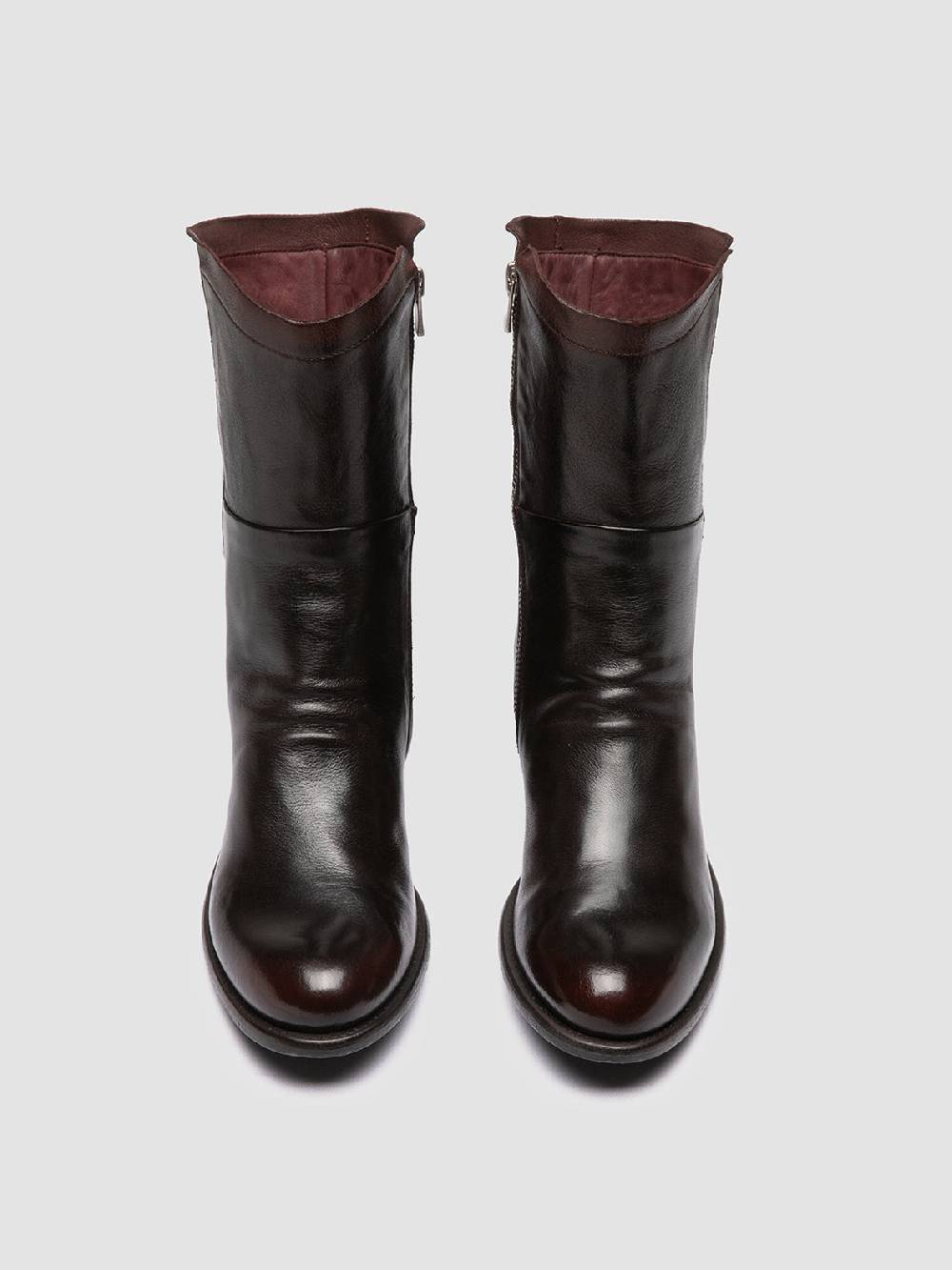 Officine Creative LIS 002 Stivali con Zip in Pelle Marrone Vendite Flash