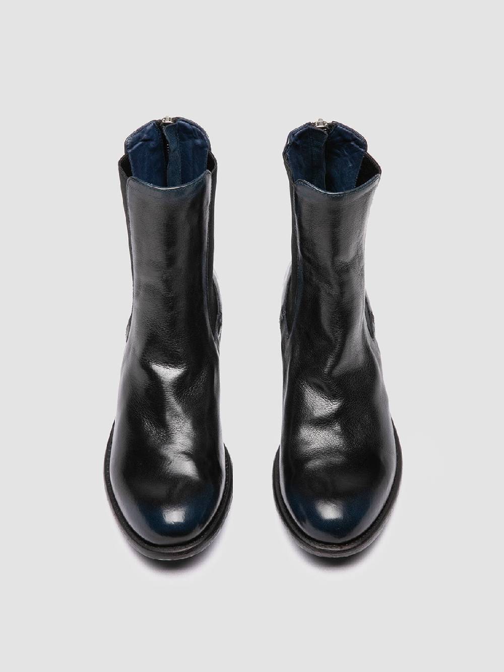 Officine Creative LIS 003 Stivaletti Chelsea in Pelle Blu Negozio