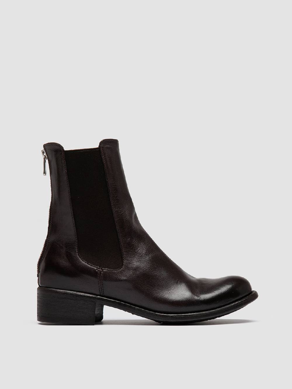 Officine Creative LIS 003 Stivaletti Chelsea in Pelle Bordeaux