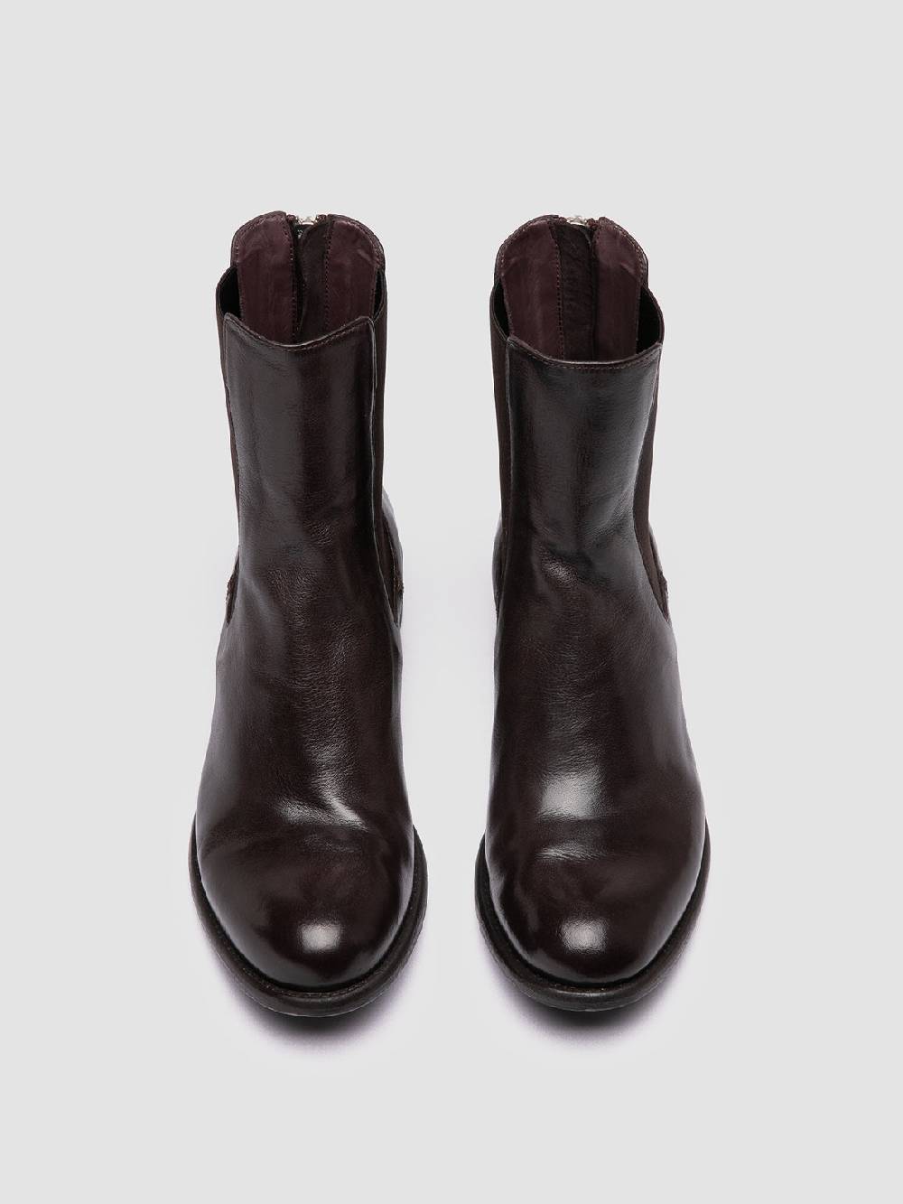 Officine Creative LIS 003 Stivaletti Chelsea in Pelle Bordeaux Nuova