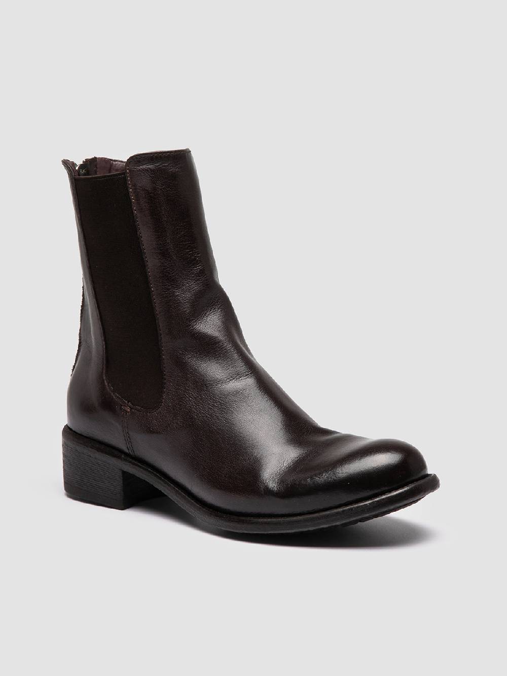Officine Creative LIS 003 Stivaletti Chelsea in Pelle Bordeaux Nuova
