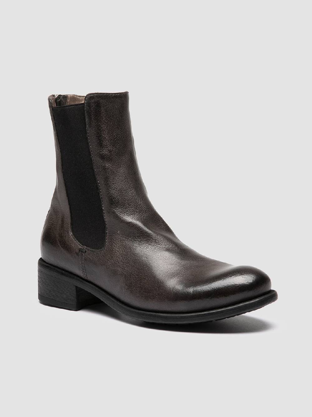 Officine Creative LIS 003 Stivaletti Chelsea in Pelle Grigia Moda