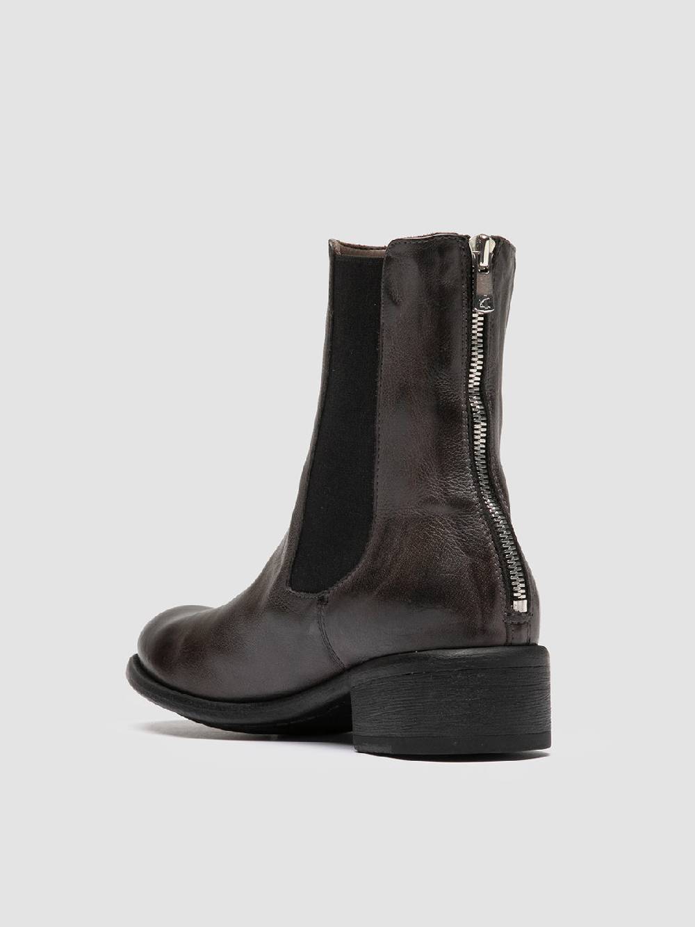 Officine Creative LIS 003 Stivaletti Chelsea in Pelle Grigia Moda