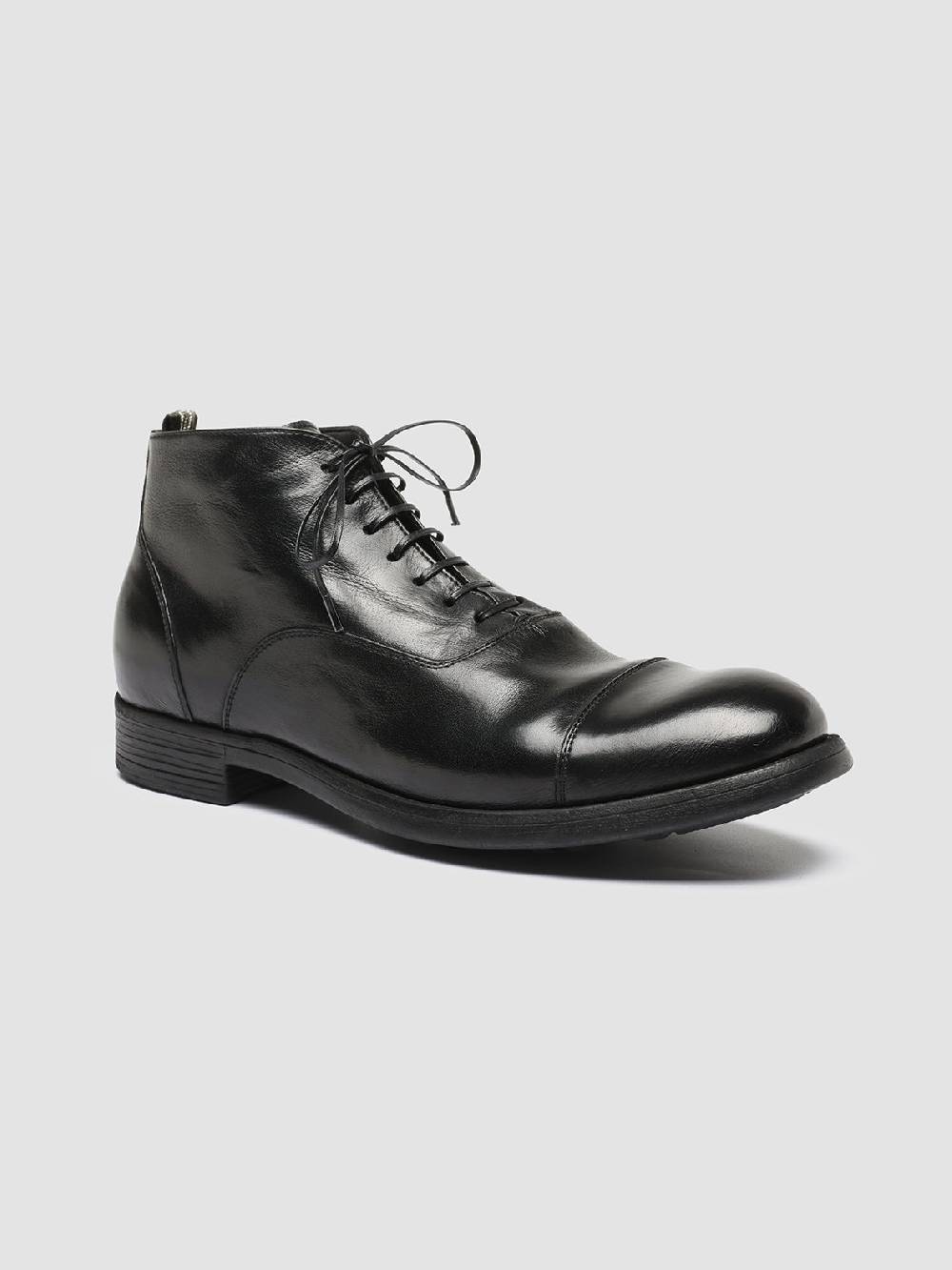 Officine Creative CHRONICLE 057 Stivali Stringati in Pelle Nera Negozio online di fabbrica
